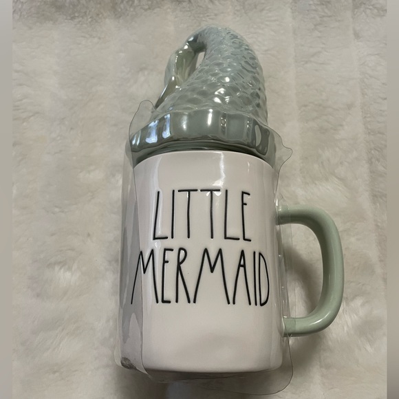 NEW!!! 🧜‍♀️ Rae Dunn MERMAID AT HEART Ceramic Figural Topper Mug - Picture 1 of 4
